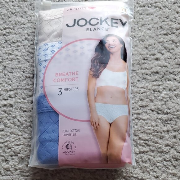 Jockey Other - Jockey Elance Hipsters Breathe Comfort Cotton Women Underwear 3 Pack Size 7